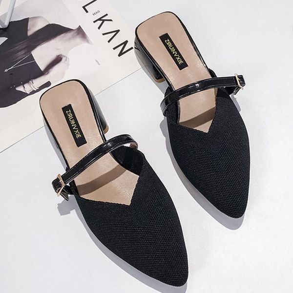 slippers luxury flat mules shoes woman slides slip on ladies mesh strap pointed toe women female outdoor, Black
slippers luxury flat mules shoes woman slides slip on ladies mesh strap pointed toe women female outdoor, Black