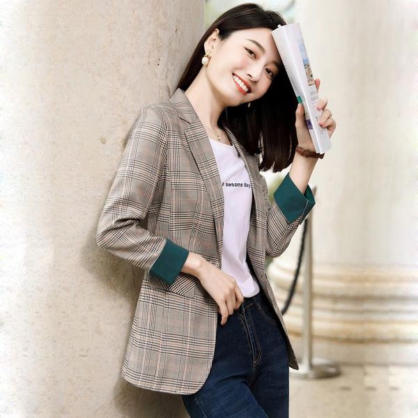 s-5xl women's casual blazer coat spring autumn 2021 fashion elegant plaid stripe slim workwear suit female plus size suits & blazers, White;black
s-5xl women's casual blazer coat spring autumn 2021 fashion elegant plaid stripe slim workwear suit female plus size suits & blazers, White;black