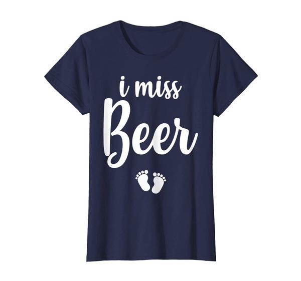womens pregnant mom to be i miss beer pregnancy joke t-shirt, White;black
womens pregnant mom to be i miss beer pregnancy joke t-shirt, White;black
