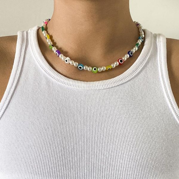 chokers handmade eye ball beaded necklaces handy work pearl stranded choker necklace for women, Golden;silver
chokers handmade eye ball beaded necklaces handy work pearl stranded choker necklace for women, Golden;silver