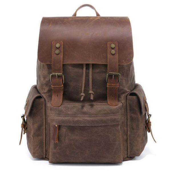 backpack multifunction fashion men vintage canvas leather school bag neutral portable wearproof travel
backpack multifunction fashion men vintage canvas leather school bag neutral portable wearproof travel