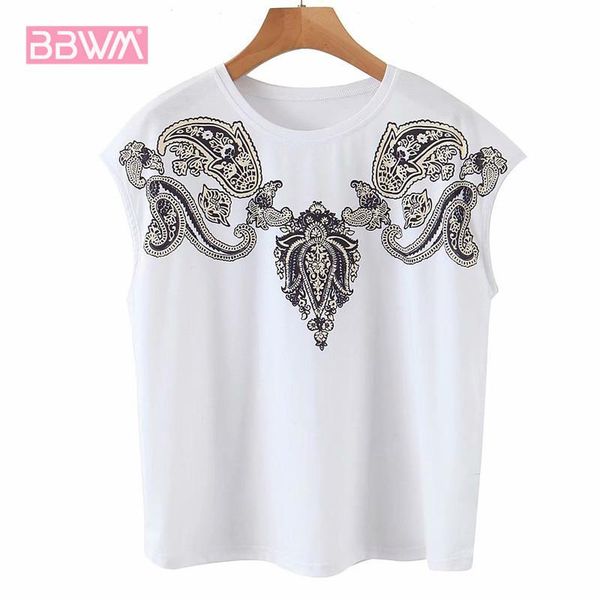 summer sleeveless round neck front print women's t-shirt cartoon harajuku chic fresh wild female top, White
summer sleeveless round neck front print women's t-shirt cartoon harajuku chic fresh wild female top, White