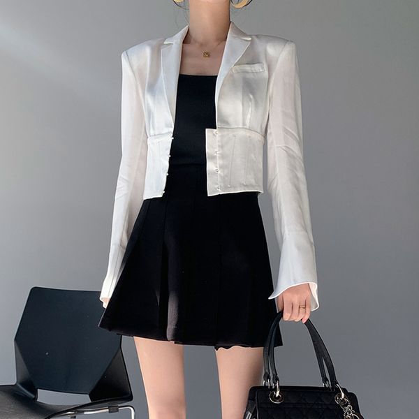 suits white short slim blazer for women notched long sleeve casual blazers female fashion clothing spring style 2021, White;black
suits white short slim blazer for women notched long sleeve casual blazers female fashion clothing spring style 2021, White;black