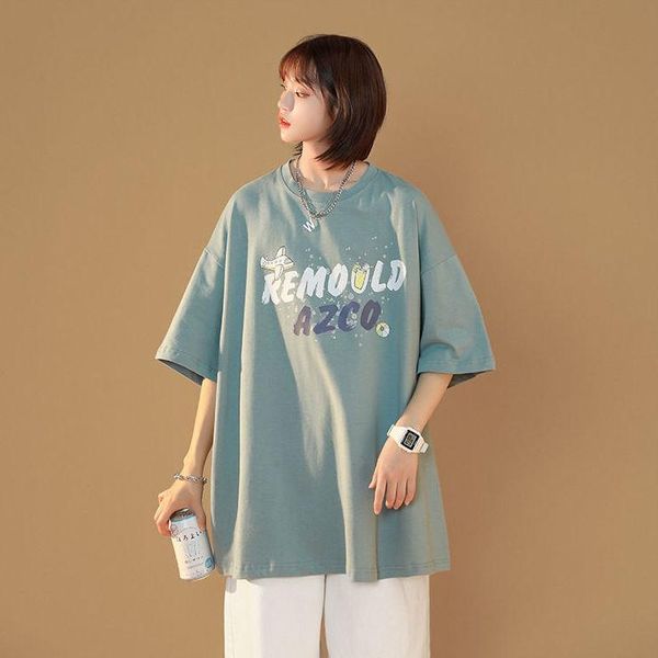 women's t-shirt pure cotton summer print short sleeve harajuku bf lazy wind thin salt fried street fashion[delivery, White
women's t-shirt pure cotton summer print short sleeve harajuku bf lazy wind thin salt fried street fashion[delivery, White