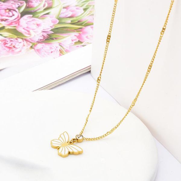 chains the same net red butterfly necklace female titanium steel plating 18k gold zircon simple summer temperament clavicle chain woemn, Silver
chains the same net red butterfly necklace female titanium steel plating 18k gold zircon simple summer temperament clavicle chain woemn, Silver