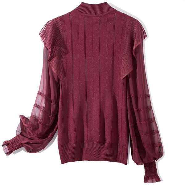 knits brand runway sweaters 2021 autumn winter knit wear women ruffle lace patchwork long sleeve vintage female, White
knits brand runway sweaters 2021 autumn winter knit wear women ruffle lace patchwork long sleeve vintage female, White