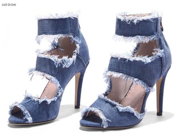 fashion women denim sandals party shoes blue runway summer gladiator high heels peep toe, Black
fashion women denim sandals party shoes blue runway summer gladiator high heels peep toe, Black