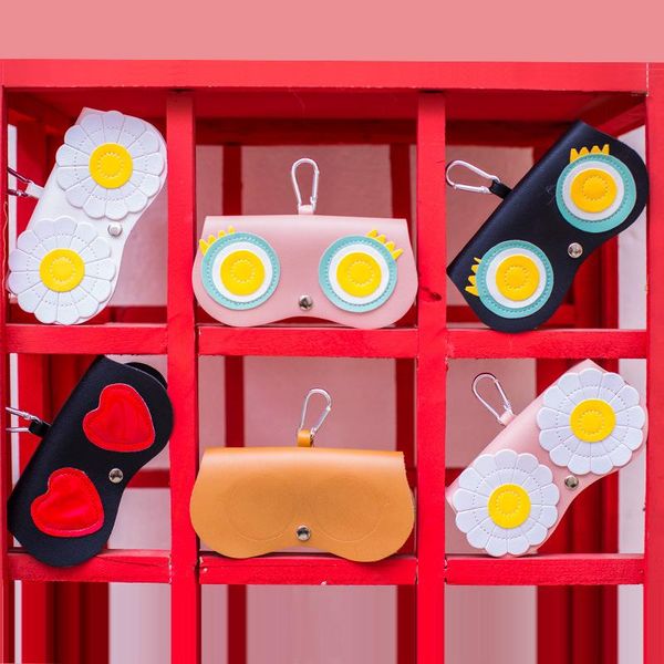 sunglasses frames pu leather glasses box multi-functional case holder bag cute flower pattern eyeglasses cover clip, Silver
sunglasses frames pu leather glasses box multi-functional case holder bag cute flower pattern eyeglasses cover clip, Silver