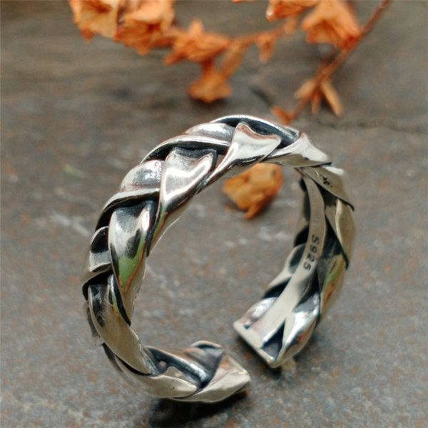 925 sterling silver simplicity rings open fashion hemp rope korean style ins wedding engagement jewelry for women men hobo gift with flannel
925 sterling silver simplicity rings open fashion hemp rope korean style ins wedding engagement jewelry for women men hobo gift with flannel