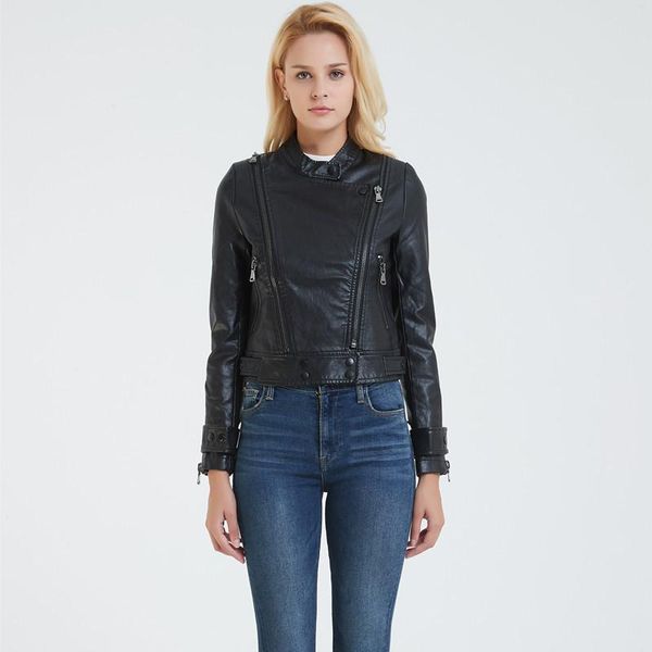 women's leather & faux pu suede short jacket multy zipper motorcycle coat womens 2022 spring fashion biker jackets drop, Black
women's leather & faux pu suede short jacket multy zipper motorcycle coat womens 2022 spring fashion biker jackets drop, Black