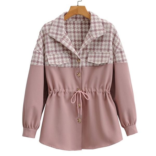 spring women patchwork outwear jackets turn-down collar single button coat casual female 210524, Black;brown
spring women patchwork outwear jackets turn-down collar single button coat casual female 210524, Black;brown