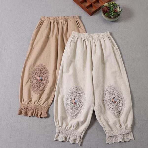 women's pants & capris japanese mori girl casual sweet embroidery lace women loose cotton and linen elastic waist harlan ankle length k, Black;white
women's pants & capris japanese mori girl casual sweet embroidery lace women loose cotton and linen elastic waist harlan ankle length k, Black;white
