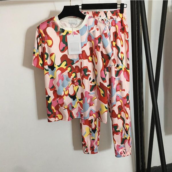 women's two piece pants 2021 fashion suit for women print set casual 2 pcs o-neck short sleeve tshirts + suits, White
women's two piece pants 2021 fashion suit for women print set casual 2 pcs o-neck short sleeve tshirts + suits, White