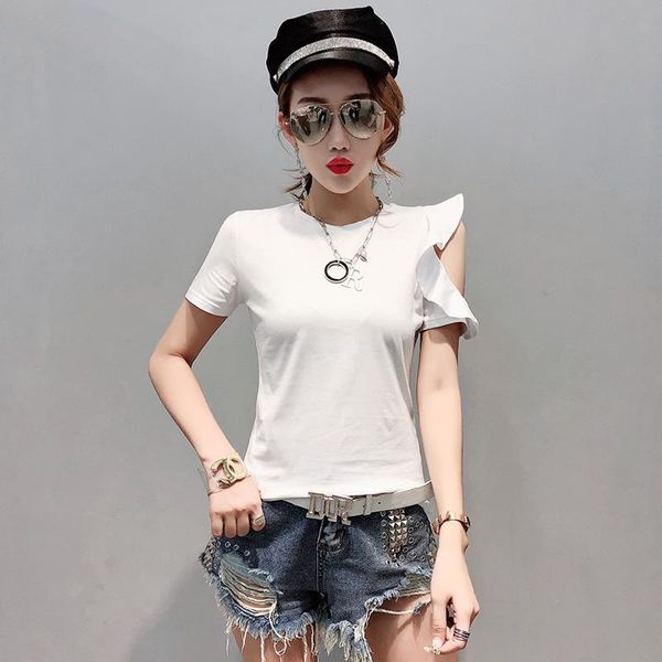 women's t-shirt gkfnmt summer white t shirt women tshirt off shoulder ruffles sleeve plus size black tee femme 2021
women's t-shirt gkfnmt summer white t shirt women tshirt off shoulder ruffles sleeve plus size black tee femme 2021