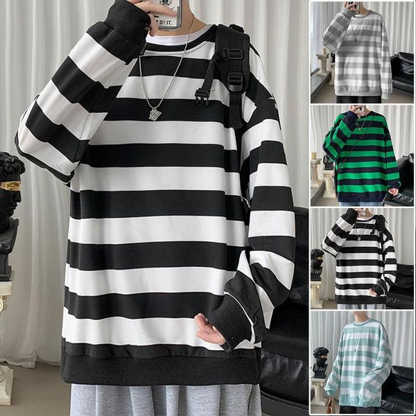 men's hoodies & sweatshirts viankani pullover hoodie fashion contrast color casual striped men streetwear wild loose o-neck sweatshirt, Black
men's hoodies & sweatshirts viankani pullover hoodie fashion contrast color casual striped men streetwear wild loose o-neck sweatshirt, Black