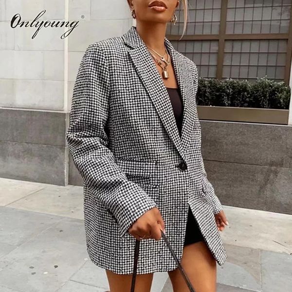 women's suits & blazers onlyoung 2021 autumn women plaid blazer suit jacket long sleeve casual outwear one button office lady work fema, White;black
women's suits & blazers onlyoung 2021 autumn women plaid blazer suit jacket long sleeve casual outwear one button office lady work fema, White;black