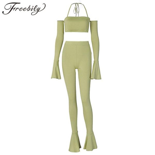 yoga outfit 2pcs women sets suit casual workout clothing halter neck tube flared sleeves pants trousers tracksuits set
yoga outfit 2pcs women sets suit casual workout clothing halter neck tube flared sleeves pants trousers tracksuits set