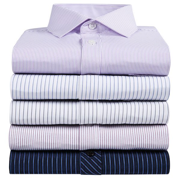striped shirt mens summer short sleeve casual men shirts work business formal camisas pocket non iron chemise homme 8+colors 210524, White;black
striped shirt mens summer short sleeve casual men shirts work business formal camisas pocket non iron chemise homme 8+colors 210524, White;black