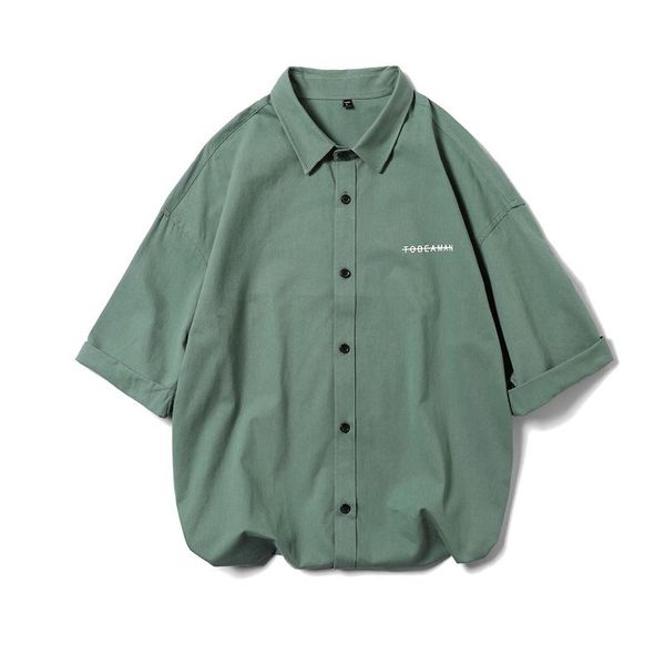 men's casual shirts shirt three quarter dress men streetwear blouse turn down clothing, White;black
men's casual shirts shirt three quarter dress men streetwear blouse turn down clothing, White;black