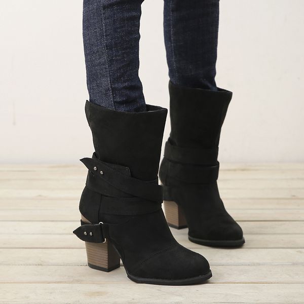 autumn winter women boots suede leather buckle boots fashion casual ladies shoes boots high heeled buckle snow a3t6, Black
autumn winter women boots suede leather buckle boots fashion casual ladies shoes boots high heeled buckle snow a3t6, Black