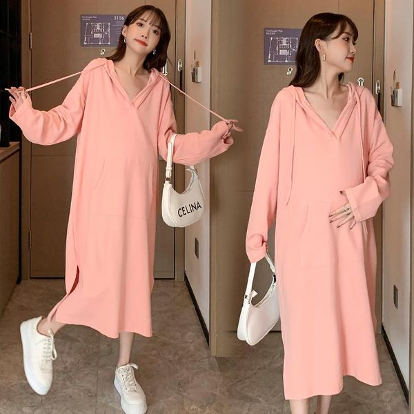 maternity dresses 8252# autumn casual hoodies dress large size loose long sleeve clothes for pregnant women pregnancy clothing, White
maternity dresses 8252# autumn casual hoodies dress large size loose long sleeve clothes for pregnant women pregnancy clothing, White