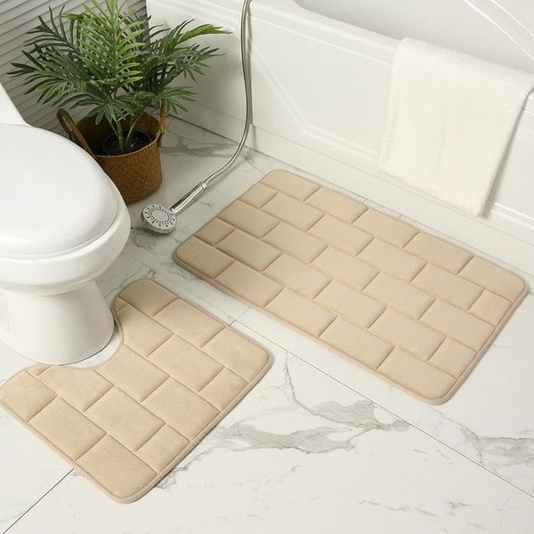 bath mats toilet mat 2 pieces/set brick pattern memory foam bathroom absorbent floor sbr non-slip shower room foot
bath mats toilet mat 2 pieces/set brick pattern memory foam bathroom absorbent floor sbr non-slip shower room foot