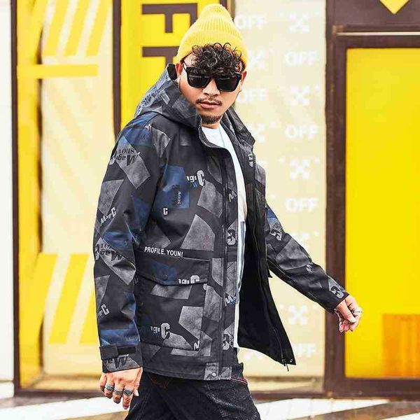 big size men's clothing plus fat man hooded camouflage cool jacket autumn tooling fashion brand coat, Black;brown
big size men's clothing plus fat man hooded camouflage cool jacket autumn tooling fashion brand coat, Black;brown