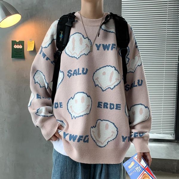 men's sweaters hip hop pullover sweater harajuku fashion knitted o-neck cartoon ovsizide autumn winter loose long sleeve casual, White;black
men's sweaters hip hop pullover sweater harajuku fashion knitted o-neck cartoon ovsizide autumn winter loose long sleeve casual, White;black