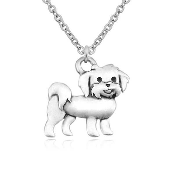 pendant necklaces vintage silver color stainless steel long chains maltese charms dogs necklace collier femme for women jewelry
pendant necklaces vintage silver color stainless steel long chains maltese charms dogs necklace collier femme for women jewelry