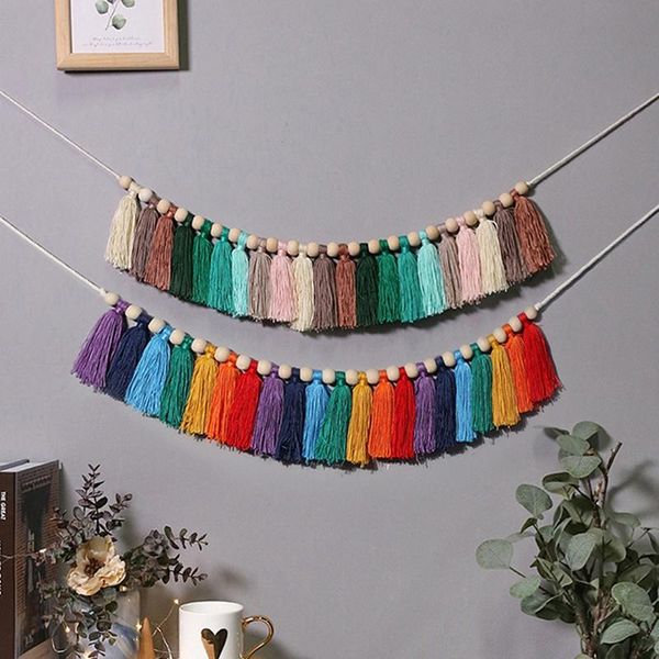tapestries tassel pendant 2pcs nordic macrame rainbow rope woven wall hanging tapestry decor kids room nursery decoration ornament
tapestries tassel pendant 2pcs nordic macrame rainbow rope woven wall hanging tapestry decor kids room nursery decoration ornament