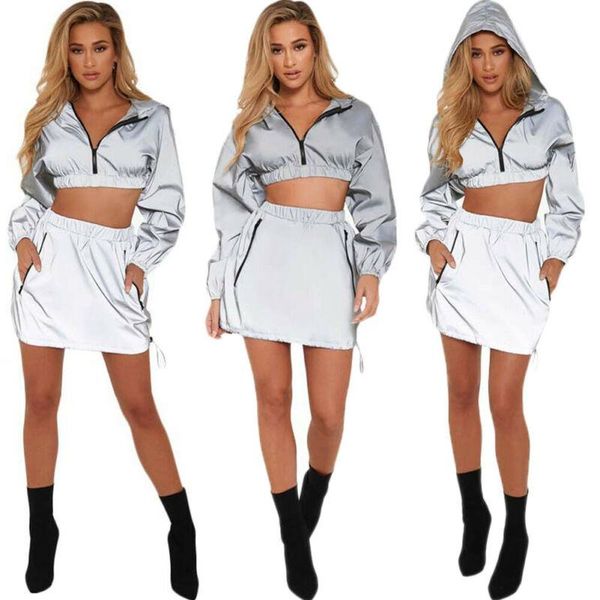 two piece dress women set high street style full sleeve length pullover closure type solid pattern hooded collar elastic waist, White
two piece dress women set high street style full sleeve length pullover closure type solid pattern hooded collar elastic waist, White