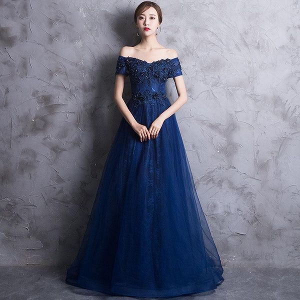 navy blue elegant v-neck ball gown lady off shoulder banquet dresses exquisite appliques trim floor-length evening party dress ethnic clothi, Red
navy blue elegant v-neck ball gown lady off shoulder banquet dresses exquisite appliques trim floor-length evening party dress ethnic clothi, Red