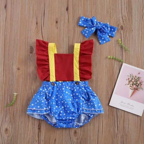 jumpsuits 2pcs born baby girls summer romper clothes ruffle sleeve star print patchwork jumpsuit with headband set sunsuit, Blue
jumpsuits 2pcs born baby girls summer romper clothes ruffle sleeve star print patchwork jumpsuit with headband set sunsuit, Blue
