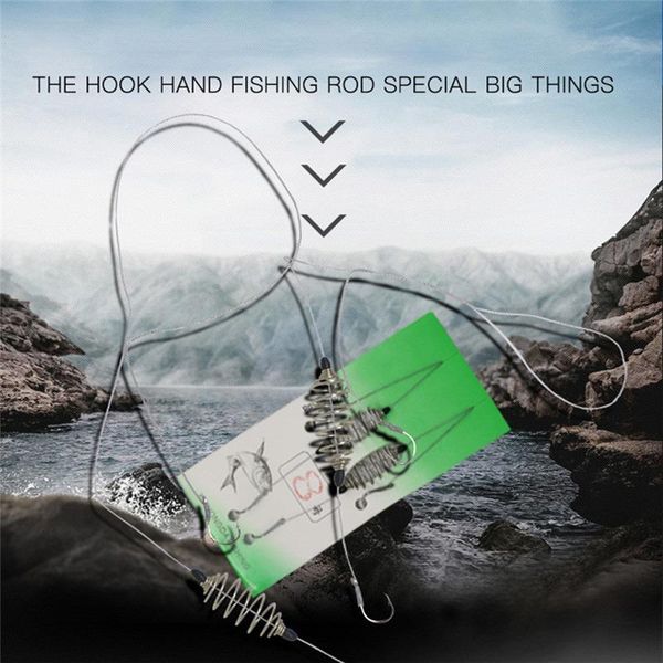 2pcs fishing hook inline hanging tackle bait stainless steel feeder spring fishhook floating big head fish hooks
2pcs fishing hook inline hanging tackle bait stainless steel feeder spring fishhook floating big head fish hooks