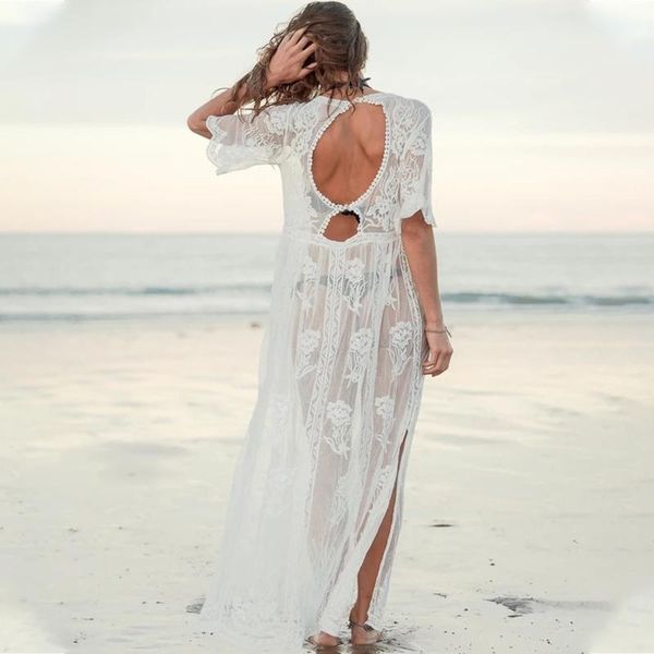 women's swimwear 2021 white tunic hollow out o-neck beach mini dress summer women wear swim suit cover up sarong, White;black
women's swimwear 2021 white tunic hollow out o-neck beach mini dress summer women wear swim suit cover up sarong, White;black