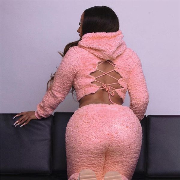 women's two piece pants dsmtrc fashion casual cotton-padded set women warming backless hooded solid high waist slim, White
women's two piece pants dsmtrc fashion casual cotton-padded set women warming backless hooded solid high waist slim, White