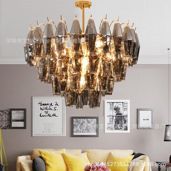 pendant lamps hong kong style light luxury smoky gray diamond crystal chandelier designer living room duplex floor model glass
pendant lamps hong kong style light luxury smoky gray diamond crystal chandelier designer living room duplex floor model glass