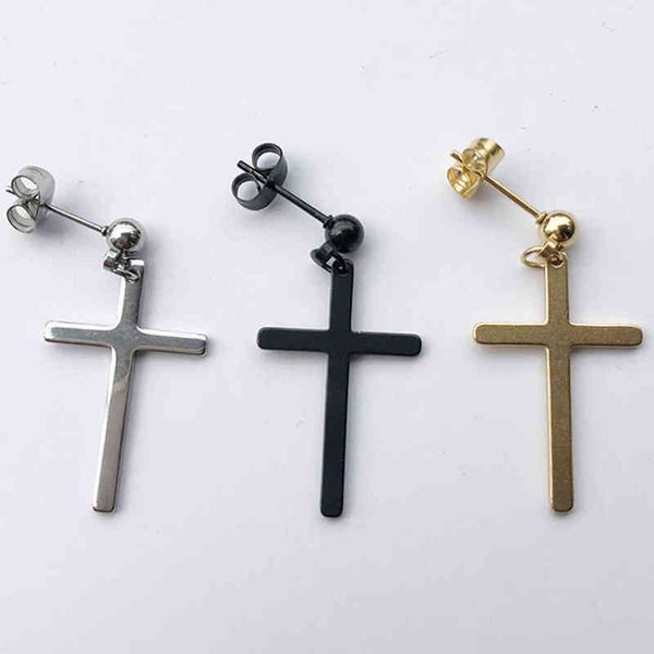 1pcs fashion women men black punk cross pendant cartilage drop dangle earring hipster personality street rock earrings jewelry g220312, Silver
1pcs fashion women men black punk cross pendant cartilage drop dangle earring hipster personality street rock earrings jewelry g220312, Silver