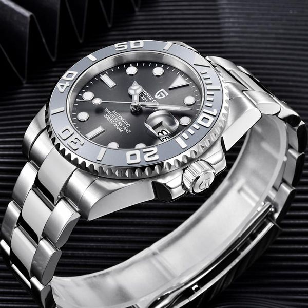 wristwatches men's watches nh35a sports 40mm mechanical stainless steel waterproof sapphire glass clock, Slivery;brown
wristwatches men's watches nh35a sports 40mm mechanical stainless steel waterproof sapphire glass clock, Slivery;brown