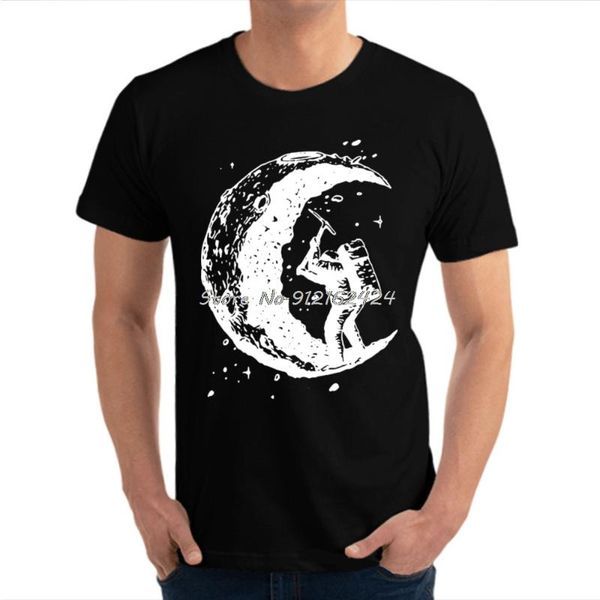 men's t-shirts digging the moon tshirts graphic short sleeve casual 100% cotton o-neck man tees father day, White;black
men's t-shirts digging the moon tshirts graphic short sleeve casual 100% cotton o-neck man tees father day, White;black