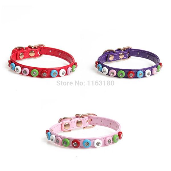24pcs/lot pu leather pet solid soft colourful collars for small medium dogs neck strap adjustable safe puppy kitten cats collar dog & leashe
24pcs/lot pu leather pet solid soft colourful collars for small medium dogs neck strap adjustable safe puppy kitten cats collar dog & leashe