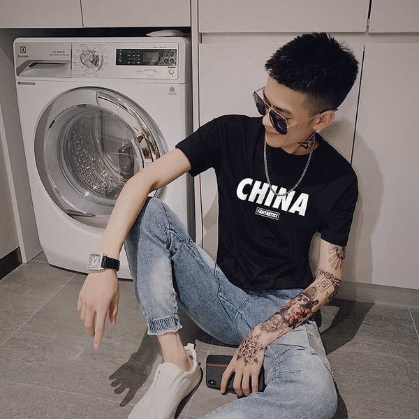w2057 boys short sleeved t-shirt tide clothing summer social man spirit half shirt kwai net, White;black
w2057 boys short sleeved t-shirt tide clothing summer social man spirit half shirt kwai net, White;black