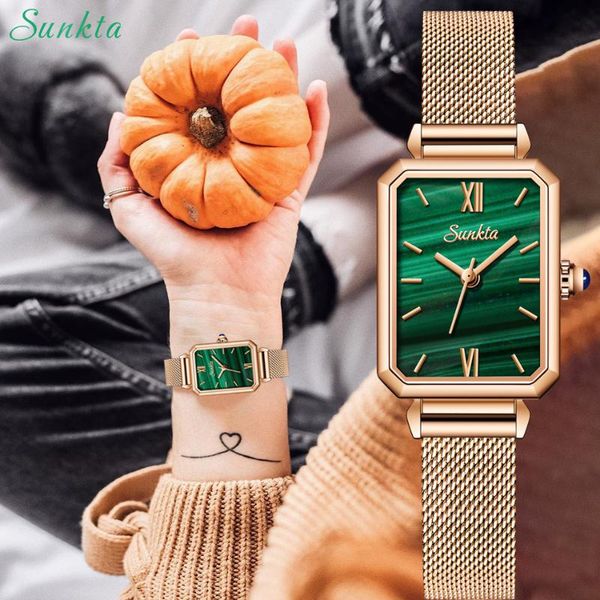 wristwatches sunkta ladies watch ultra-thin rectangular quartz mesh stainless steel waterproof gift reloj muje, Slivery;brown
wristwatches sunkta ladies watch ultra-thin rectangular quartz mesh stainless steel waterproof gift reloj muje, Slivery;brown