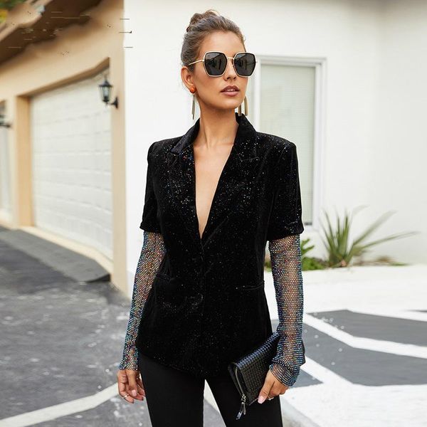 women's suits & blazers sheer women blazer 2021 summer lady office work suit pockets jackets coat casual slim black femme, White;black
women's suits & blazers sheer women blazer 2021 summer lady office work suit pockets jackets coat casual slim black femme, White;black