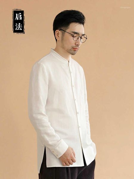 men's dress shirts qifa spring stand collar shirt chinese style ramie loose casual cotton, White;black
men's dress shirts qifa spring stand collar shirt chinese style ramie loose casual cotton, White;black