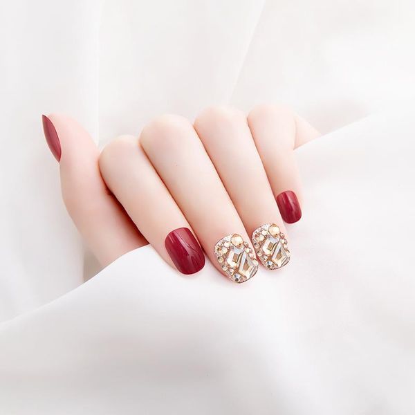 false nails 24pcs fake with glue burgundy diamonds wear long paragraph fashion manicure patch wearable nail dl, Red;gold
false nails 24pcs fake with glue burgundy diamonds wear long paragraph fashion manicure patch wearable nail dl, Red;gold