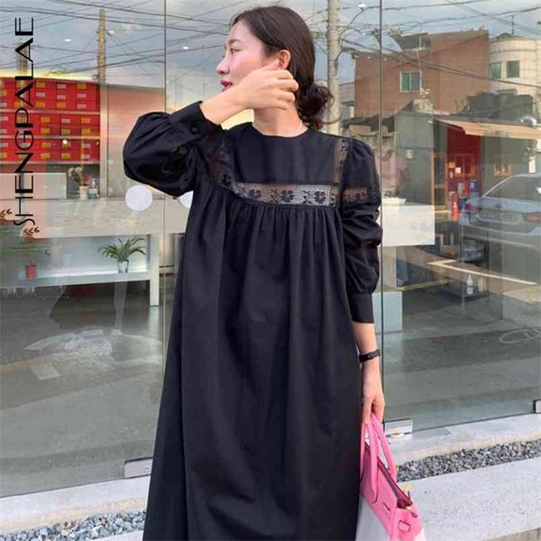 korean round neck lace crochet single breasted pleated loose puff sleeve dress on the back women spring zt1115 210427, Black;gray
korean round neck lace crochet single breasted pleated loose puff sleeve dress on the back women spring zt1115 210427, Black;gray