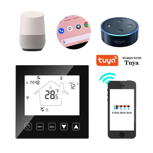 smart home control wifi thermostat water / electric floor heating gas boiler temperature remote controller for google home, alexa
smart home control wifi thermostat water / electric floor heating gas boiler temperature remote controller for google home, alexa