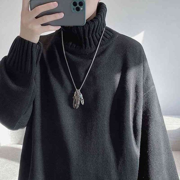 men's sweaters .hong kong style s weater loose trend casual versatile high collar t-shirt winter student pullover fashion 3u3n, White;black
men's sweaters .hong kong style s weater loose trend casual versatile high collar t-shirt winter student pullover fashion 3u3n, White;black