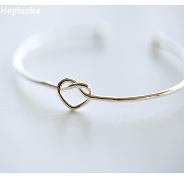 simple design bracelet fashion heart shape knotted opening bangle women's party jewelry accessories, Black
simple design bracelet fashion heart shape knotted opening bangle women's party jewelry accessories, Black